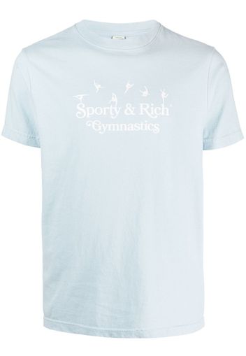 Sporty & Rich T-shirt con stampa - Blu