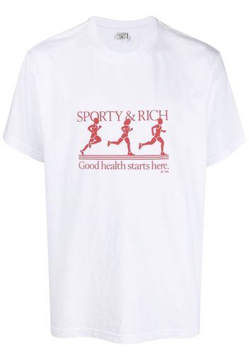 Sporty & Rich T-shirt con stampa grafica - Bianco