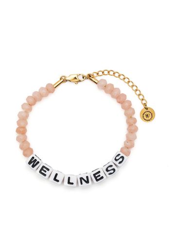Sporty & Rich slogan-detail beaded bracelet - Rosa