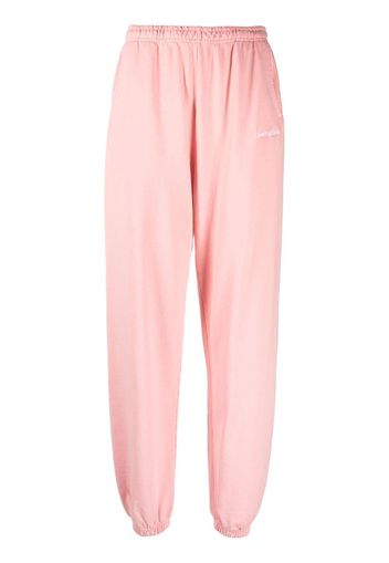 Sporty & Rich logo-embroidered cotton track pants - Rosa