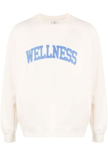 Sporty & Rich Wellness-appliqué cotton sweatshirt - Toni neutri