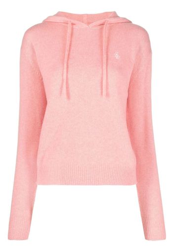 Sporty & Rich logo-embroidered cashmere hoodie - Rosa