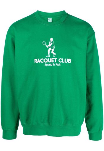 Sporty & Rich Racquet Club crew-neck sweatshirt - Verde