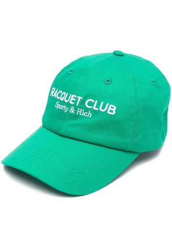 Sporty & Rich Racquet Club-embroidery cap - Verde