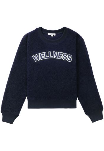 Sporty & Rich Wellness bouclé cropped sweatshirt - Blu