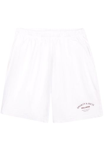 Sporty & Rich Wellness Studio cotton shorts - Bianco