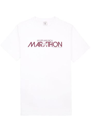 Sporty & Rich Marathon cotton T-shirt - Bianco