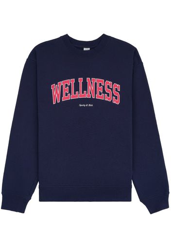 Sporty & Rich Wellness crew-neck cotton sweatshirt - Blu