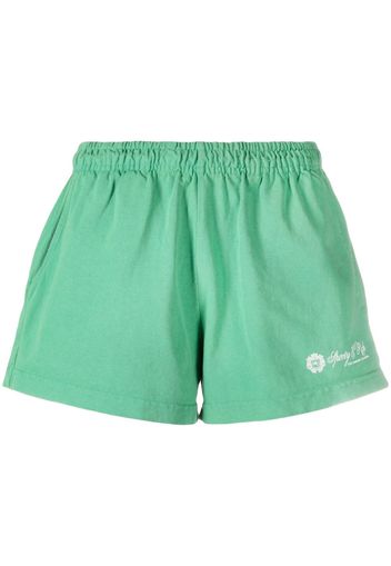 Sporty & Rich logo-print track shorts - Verde