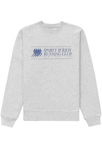 Sporty & Rich 94 Running Club logo-print sweatshirt - Grigio