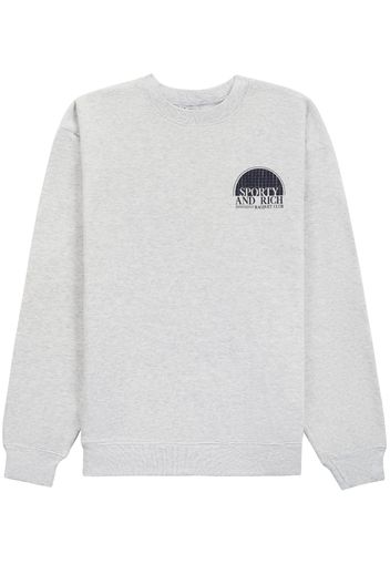 Sporty & Rich Racquet Club logo-print sweatshirt - Grigio