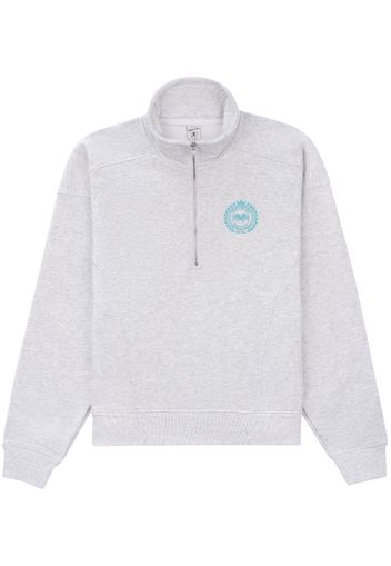 Sporty & Rich zip-up cotton sweatshirt - Grigio