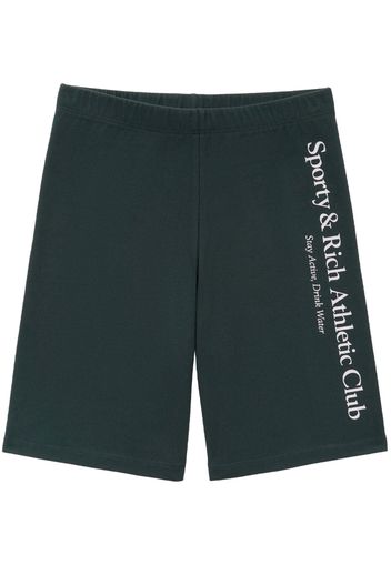 Sporty & Rich Athletic Club cotton shorts - Verde