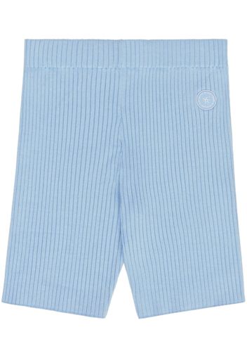 Sporty & Rich ribbed cycling shorts - Blu