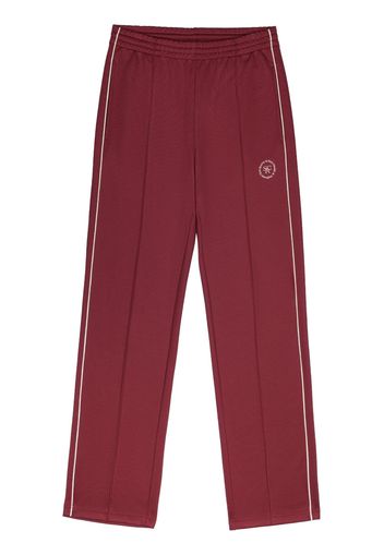 Sporty & Rich embroidered-logo track pants - MERLOT