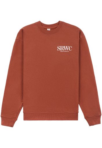 Sporty & Rich Upper East Side logo-print sweatshirt - Marrone