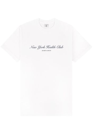 Sporty & Rich NY Health Club cotton T-Shirt - Bianco