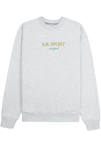 Sporty & Rich Wimbledon logo-print sweatshirt - Grigio