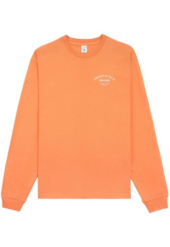 Sporty & Rich Wellness Studio logo-print sweatshirt - Arancione