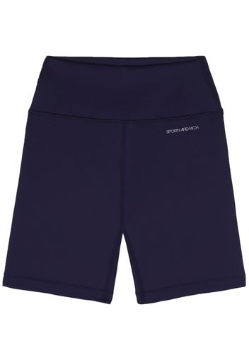 Sporty & Rich logo-print biker shorts - Blu