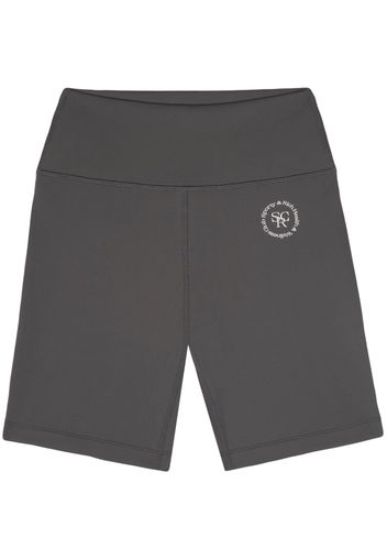 Sporty & Rich logo-print biker shorts - Grigio