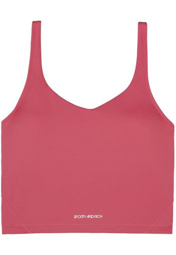 Sporty & Rich N.03 compression cropped tank top - Rosso