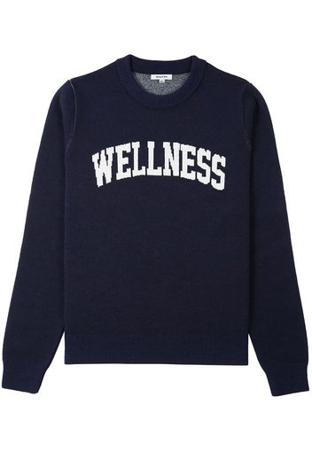 Sporty & Rich text-print wool jumper - Blu