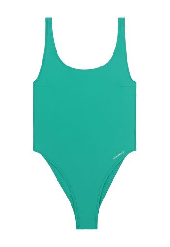 Sporty & Rich Carla logo-print swimsuit - Verde