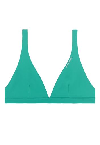 Sporty & Rich logo-print bikini top - Verde