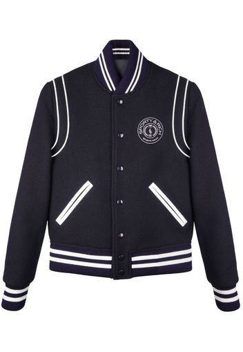 Sporty & Rich Connecticut Crest logo-embroidered varsity jacket - Blu