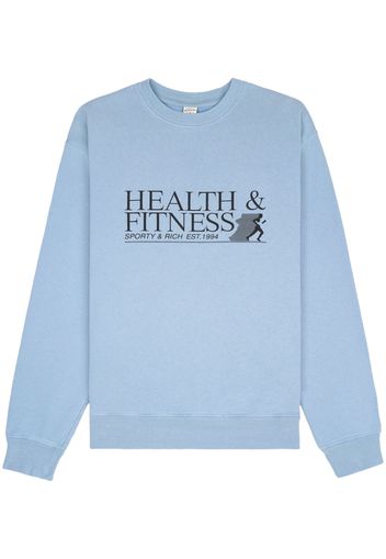 Sporty & Rich Health & Fitness logo-print sweatshirt - Blu