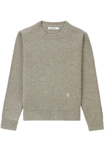 Sporty & Rich logo-embroidered wool jumper - Toni neutri