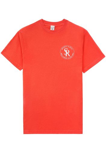 Sporty & Rich logo-print cotton T-shirt - Rosso