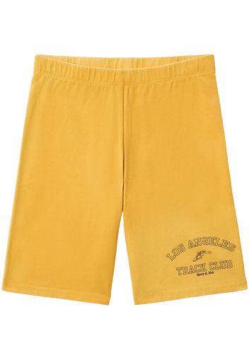 Sporty & Rich Track Club cotton shorts - GOLD