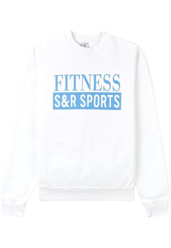 Sporty & Rich logo-print cotton sweatshirt - Bianco