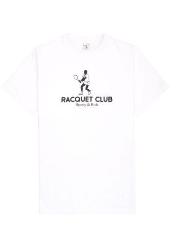 Sporty & Rich Racquet Club motif-print T-Shirt - Bianco