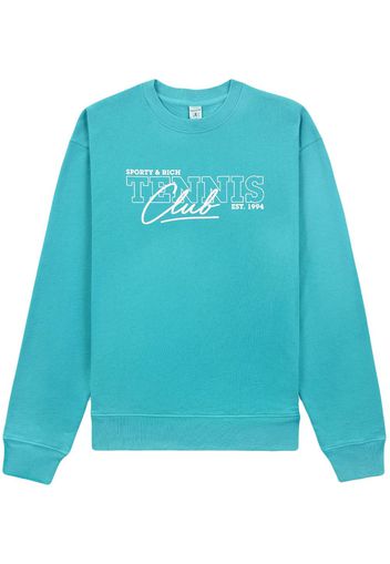 Sporty & Rich 80s Tennis Club cotton sweatshirt - Blu