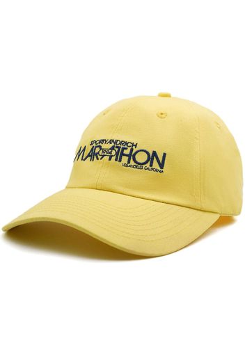 Sporty & Rich Cappello da baseball Marathon con ricamo - Giallo