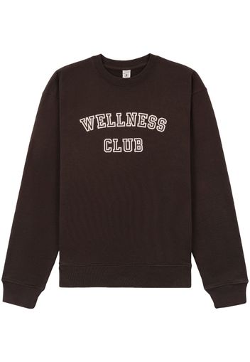 Sporty & Rich Wellness Club Flocked sweatshirt - Marrone