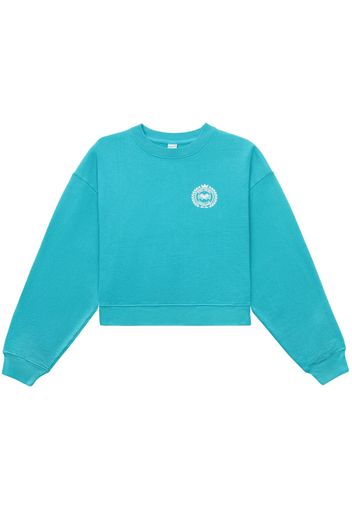 Sporty & Rich NY Country Club cropped sweatshirt - Blu