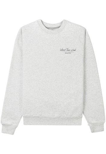 Sporty & Rich logo-print cotton sweatshirt - Grigio