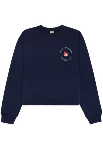 Sporty & Rich Big Apple cropped sweatshirt - Blu