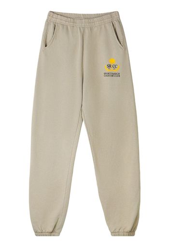 Sporty & Rich Country Club cotton track pants - Grigio