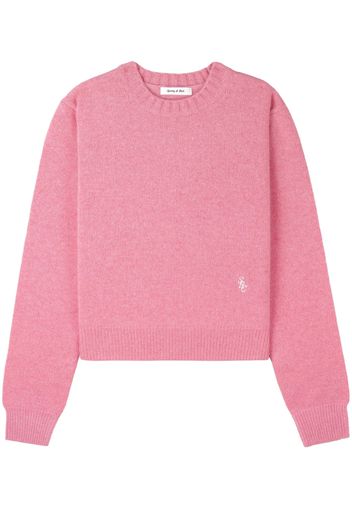 Sporty & Rich embroidered-logo cashmere jumper - Rosa