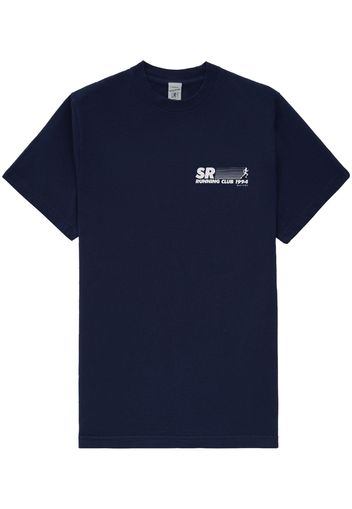 Sporty & Rich SR Running Club cotton T-shirt - Blu