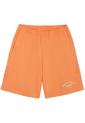 Sporty & Rich Wellness Studio logo-print shorts - Arancione