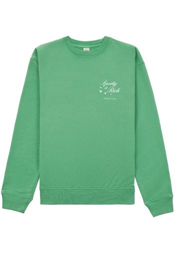 Sporty & Rich logo-print cotton sweatshirt - Verde