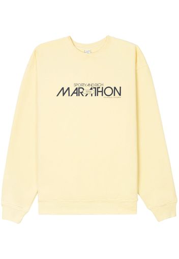 Sporty & Rich Marathon logo-print sweatshirt - Giallo