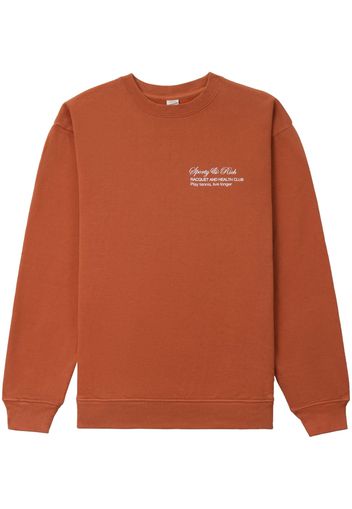 Sporty & Rich Tennis Script crew-neck sweatshirt - Arancione