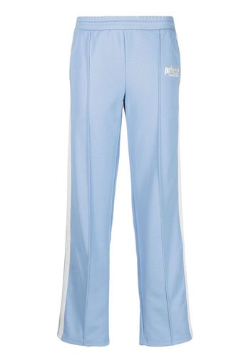 Sporty & Rich logo-embroidered straight-leg track pants - Blu